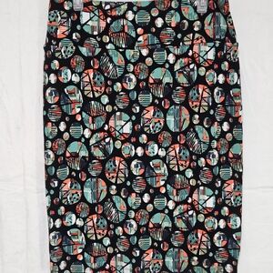 LuLaRoe Vibrant Patterned Pencil Skirt
